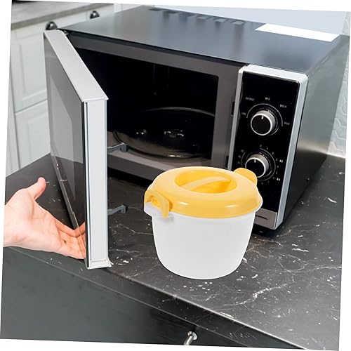 Miniatura 7 de Hemoton Mini vaporizador para microondas, olla arrocera para microondas, olla de vapor de alimentos, recipiente de vapor con tapa, utensilios de