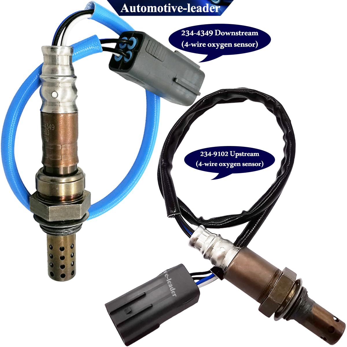 2Pcs 234-9102 234-4349 Upstream Air Fuel Ratio Downstream Oxygen O2 Sensor Replacement for Mazda RX-8 R2 1.3L 2004 2005 2006 2007 2008 N3H2188G1B N3H3188G1A 13772