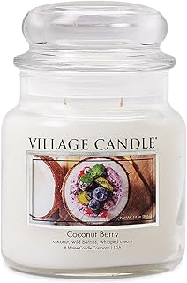 Coconut Berry, Medium Glass Apothecary Jar Scented Candle, 13.75 oz