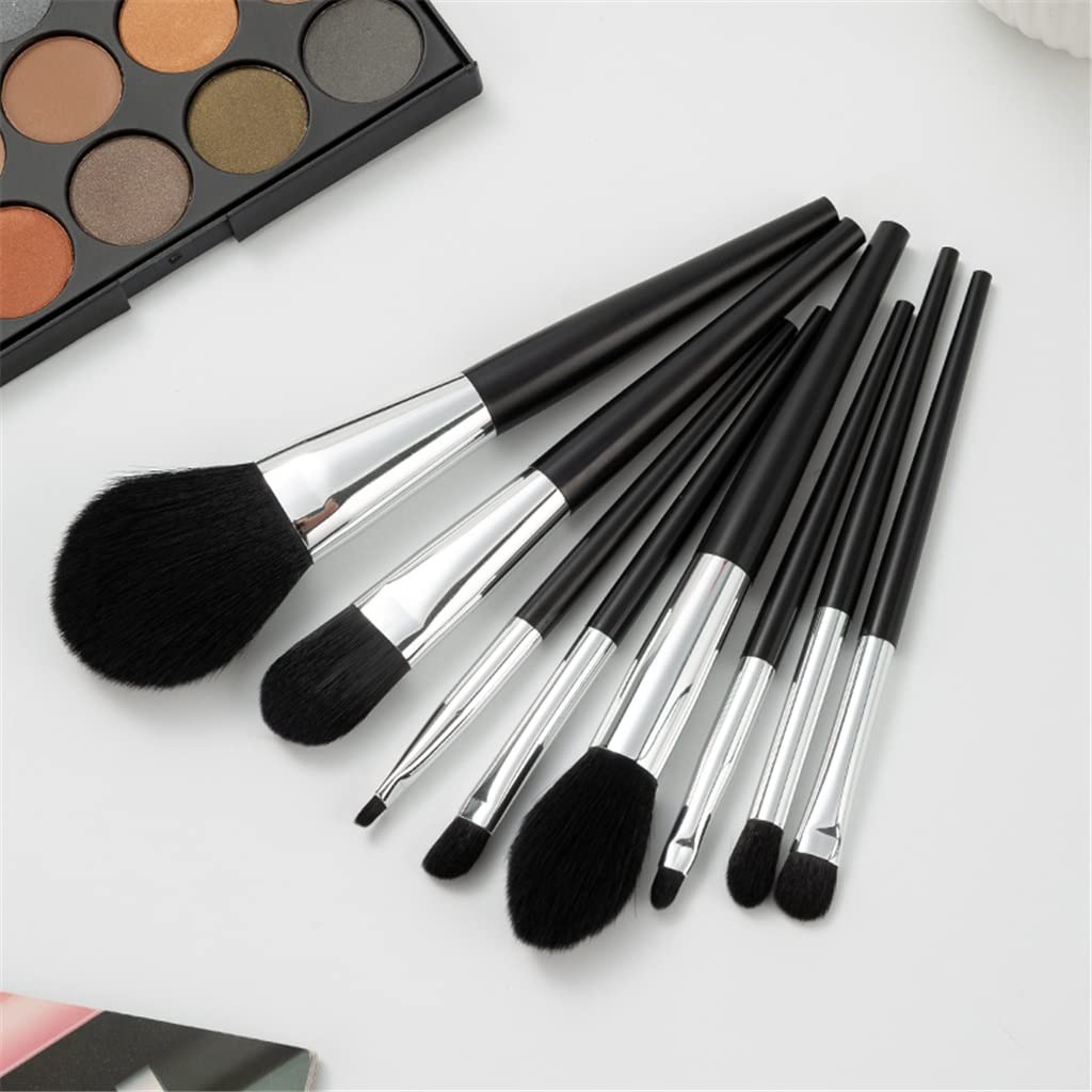 Juego de 8 brochas de Maquillaje de Pelo sintético, para Base, Polvos, resaltador, Maquillaje Facial, Herramienta para Mezclar Sombras de Ojos