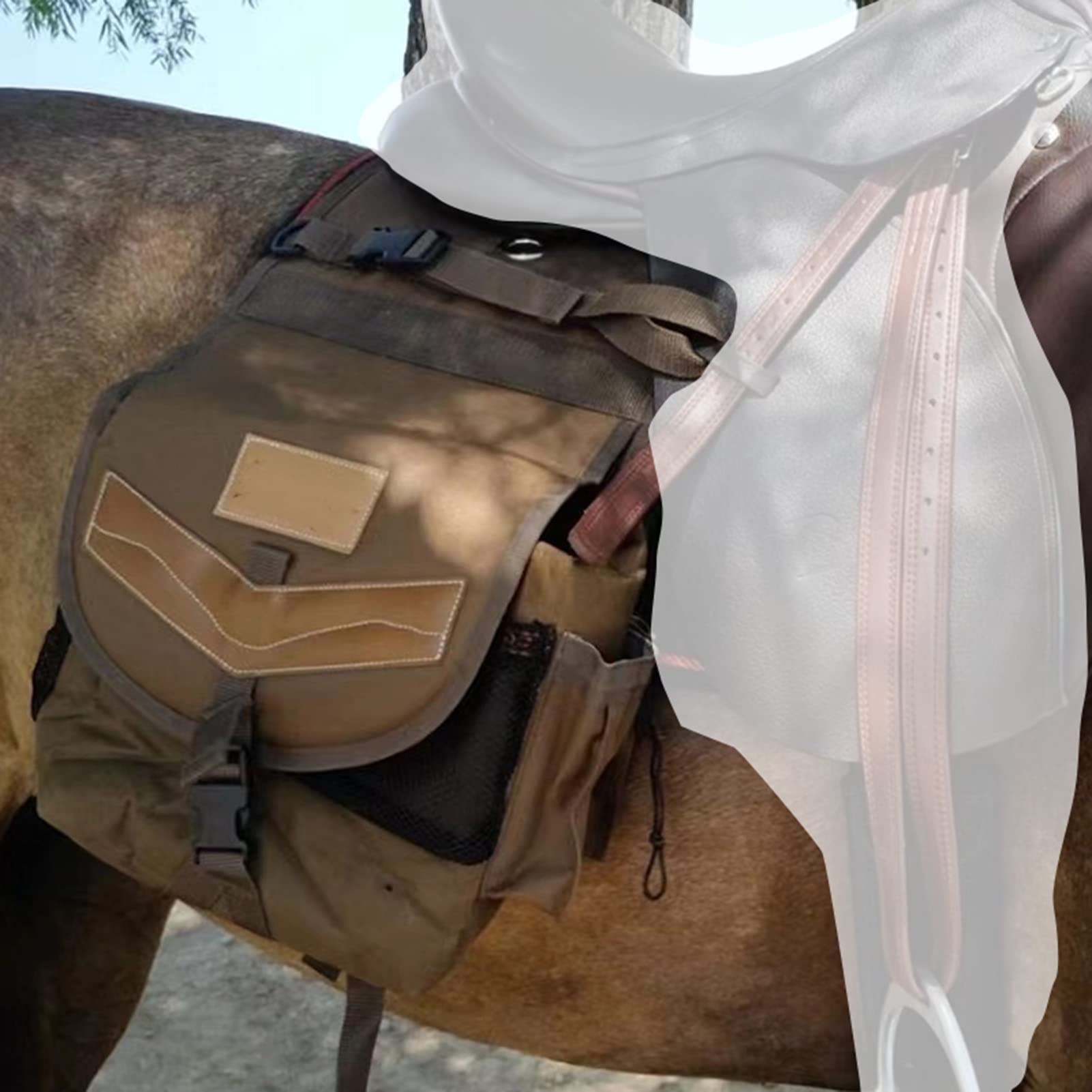 Trail Riding Satteltaschen – gepolsterte und isolierte Packung für Pferde – langlebige Satteltaschen für Trail-Reiten – Outdoor-Reiten unerlässlich