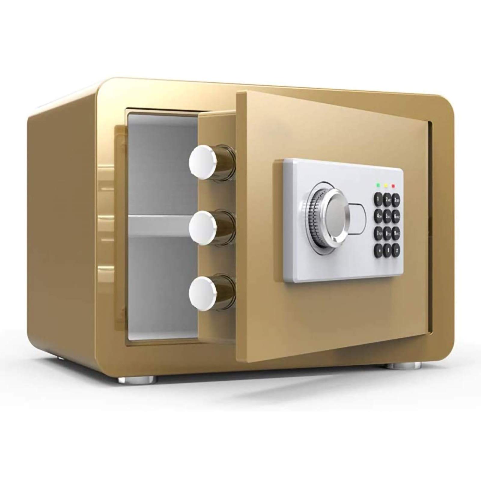 Caja Fuerte de Seguridad con Teclado Digital, Seguridad para el Hogar, Oficina, Hotel, Dinero, Documentos, Joyería, Pasaporte/Gold