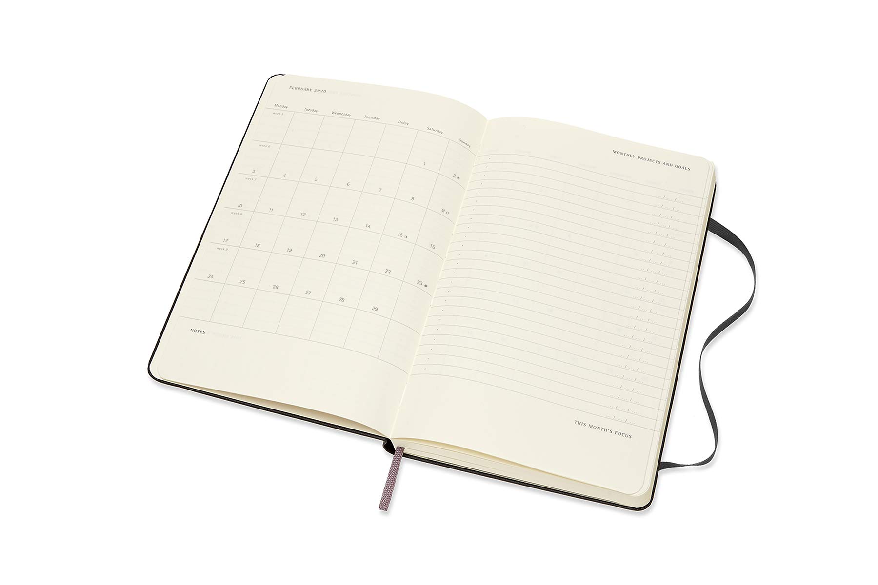 Agenda Moleskine Settimanale Non Datata - Copertina Rigida Nera, Large 13x21 Cm, 12 Mesi - Foto 10