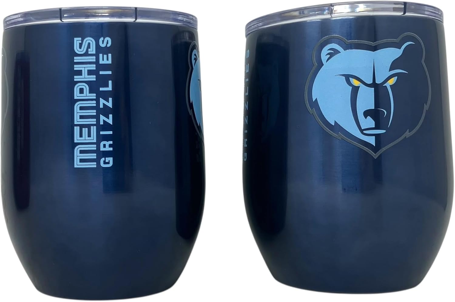 Logo Brands NBA Drink Tumbler Steel 16 Curved, Team Colors, One Size (One Color, 16 Ounces, San Antonio Spurs)