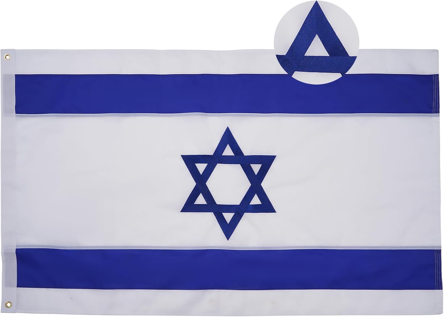 ROTERDON Israel Flag 3x5 FT, 210D Nylon Israeli Flag,Embroidered Israeli National Flag, with 2 Brass Grommets