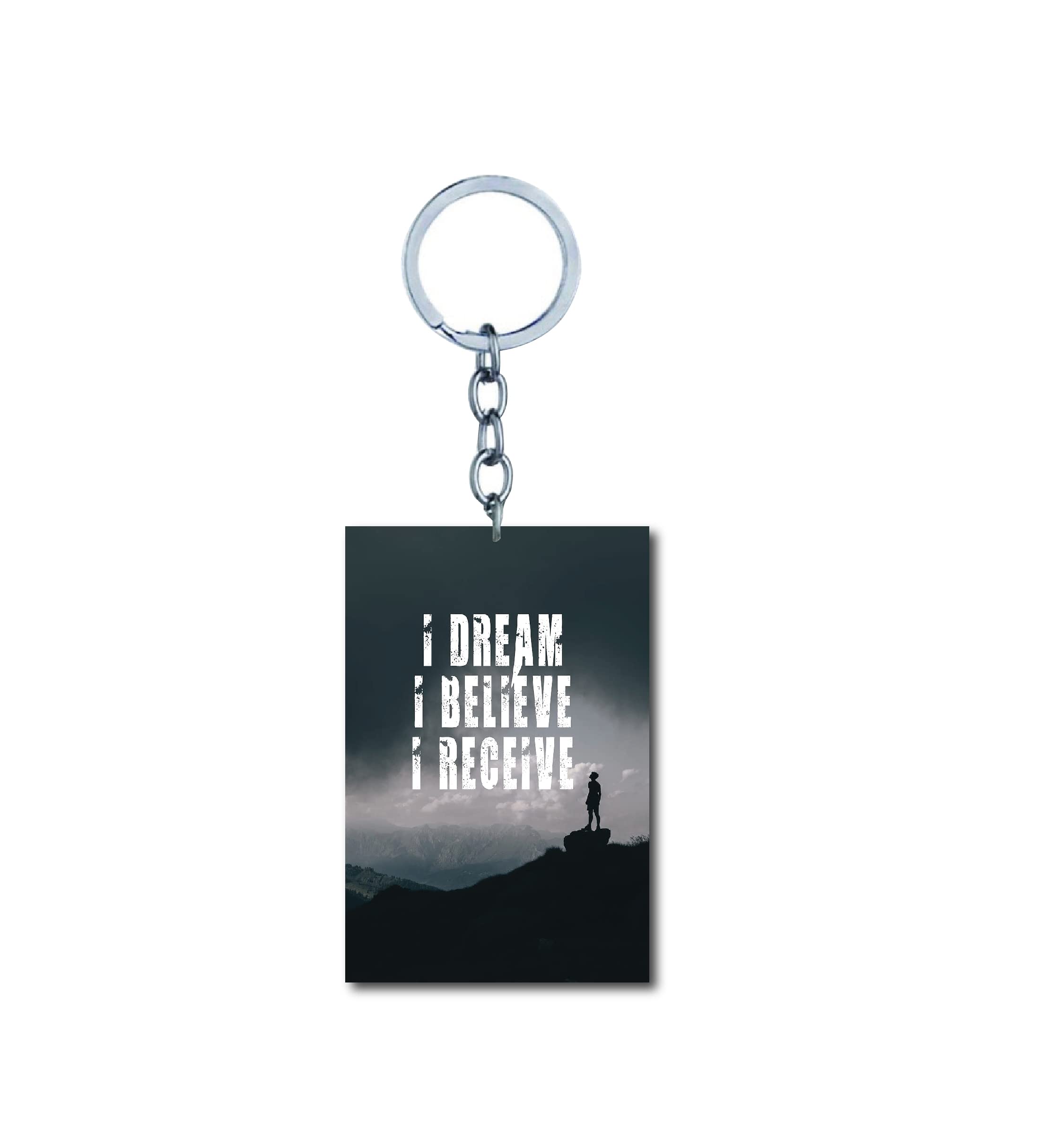 Quotes Keychain Round Shape Acrylic Printed Keychain Bike Car Bag Key Tag Keyrings-image-17
