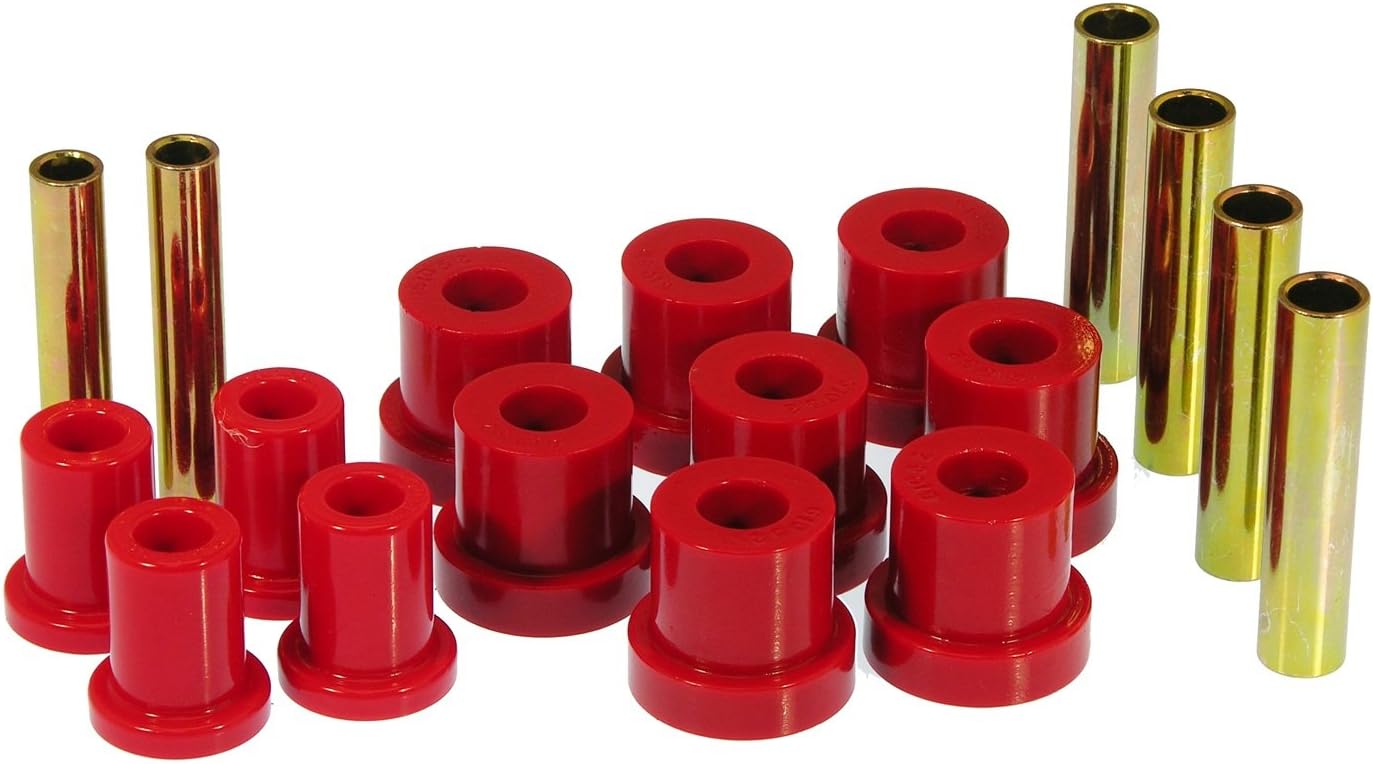 Prothane 7-1013 Red Front Spring Eye and Shackle Bushing Kit