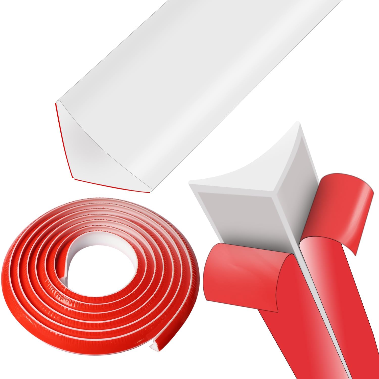 Embellecedor Copete Encimera Cocina Blanco Barrera de Agua Tiras Decorativas Flexibles Autoadhesivos Silicona Impermeable(Blanco, 6Metro)