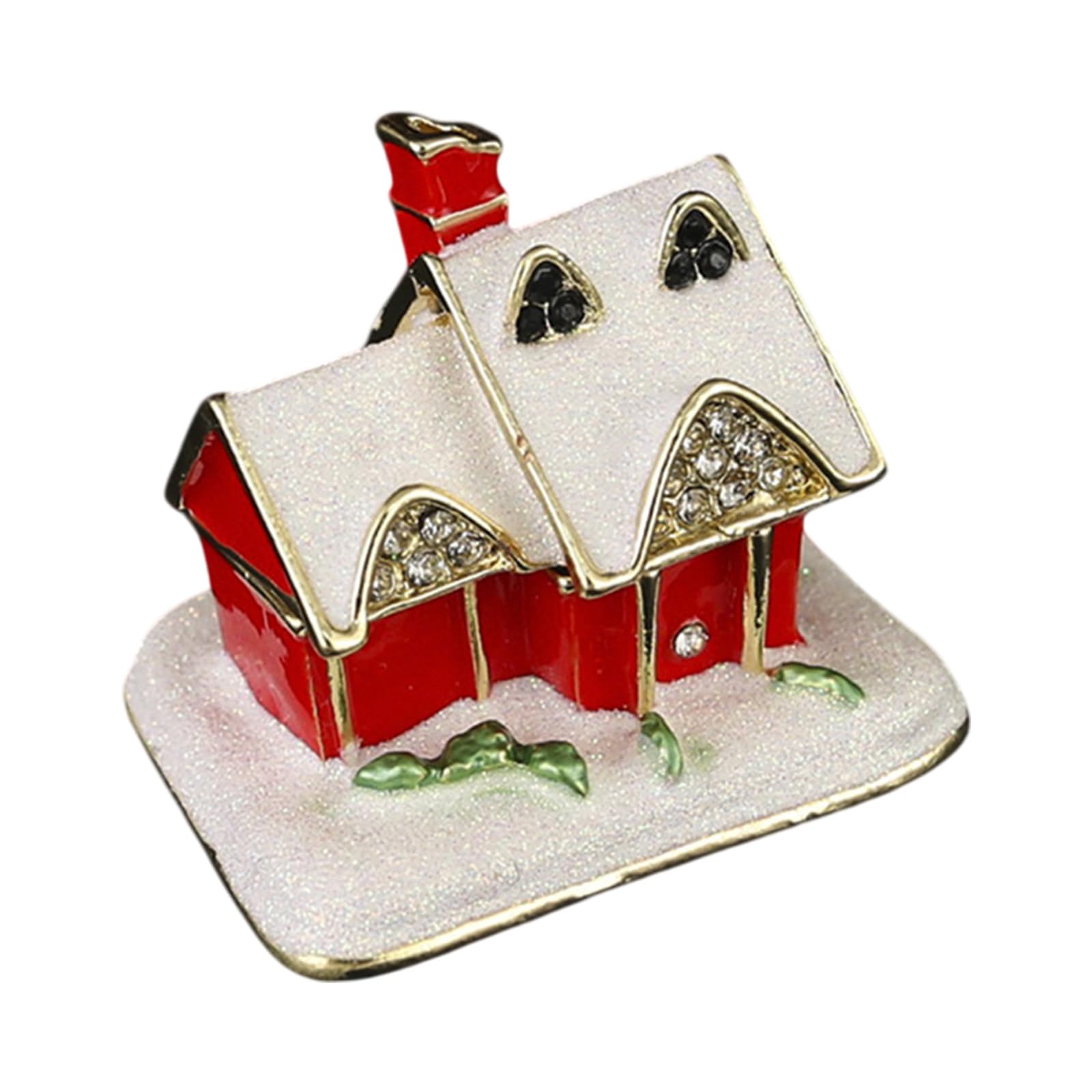 Xjdzineq Miniature Enameled Coated Jewelry Storage Box with Diamonds Detail Ideal for Wedding and Anniversary Presents Coating Jewelry Box