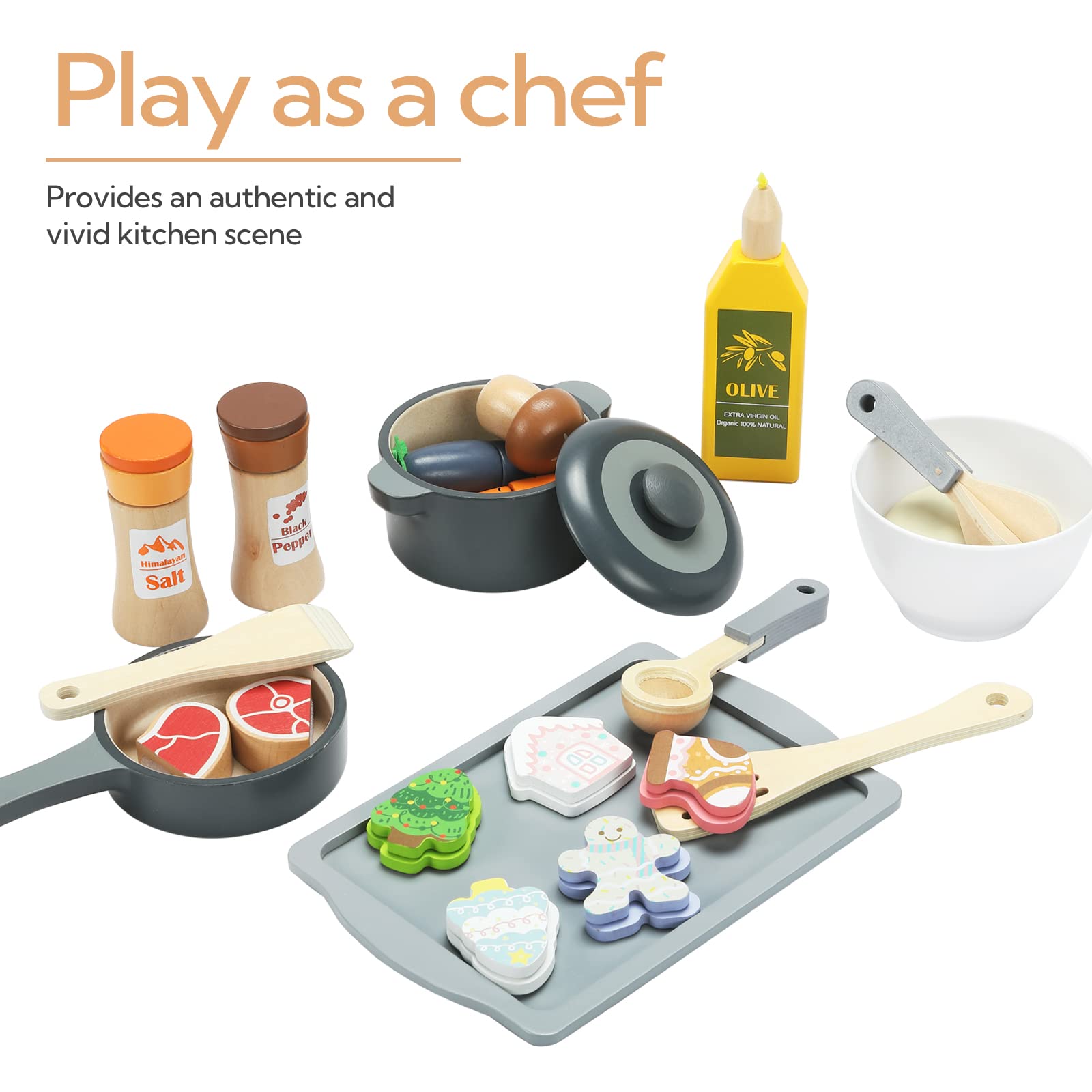 Cuisine Extérieur Enfants En Bois - Jeu Jardin Avec Évier Et Casseroles - 3-8 Ans - Cadeau Garçon Fille