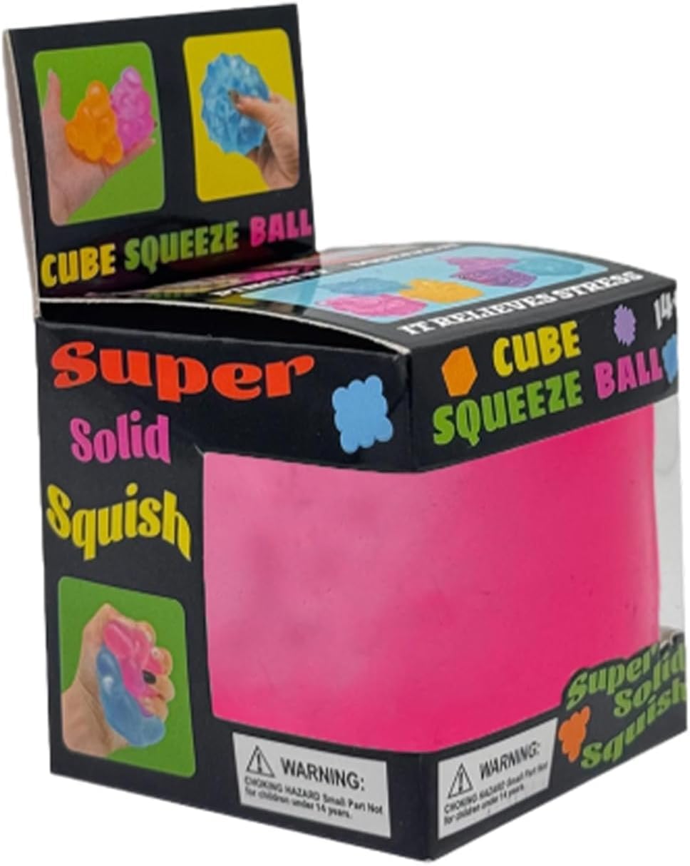 Ice Cube Squishies Toys Stress Cube Fidget Toys Stress Balls for Kids, Adults Squeeze Squishies Anxiety Stress Relief, Ice Squishy Cube Sugar Balls Sensory Toy Nice Ball Cubes with Box (Blue) — view 7
