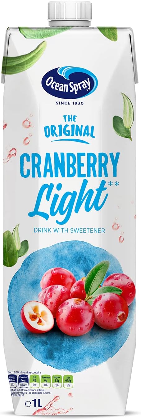 Ocean Spray Cranberry Light Fruit Drink, 1 Litre, Contains Vitamin C