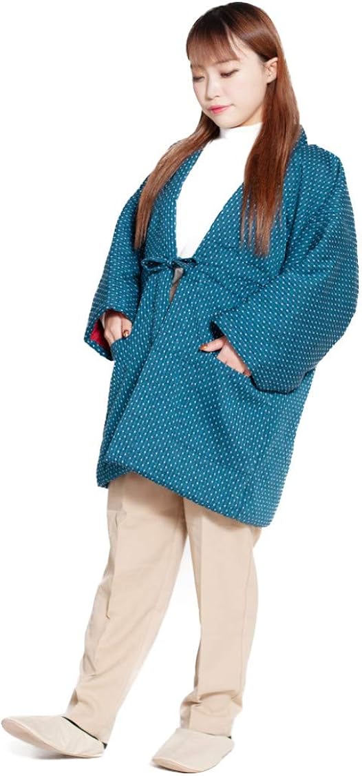 はんてん レディース 半纏 久留米 日本製 かわいい 紬 標準 フリーサイズ 綿入れ 中綿 ちゃんちゃんこ どてら 丹前