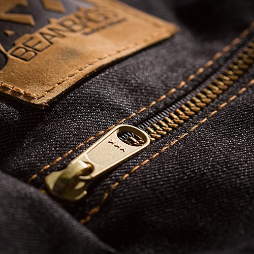 Jaxx 7 Ft Giant Bean Bag Sofa, Black Denim #TOP3