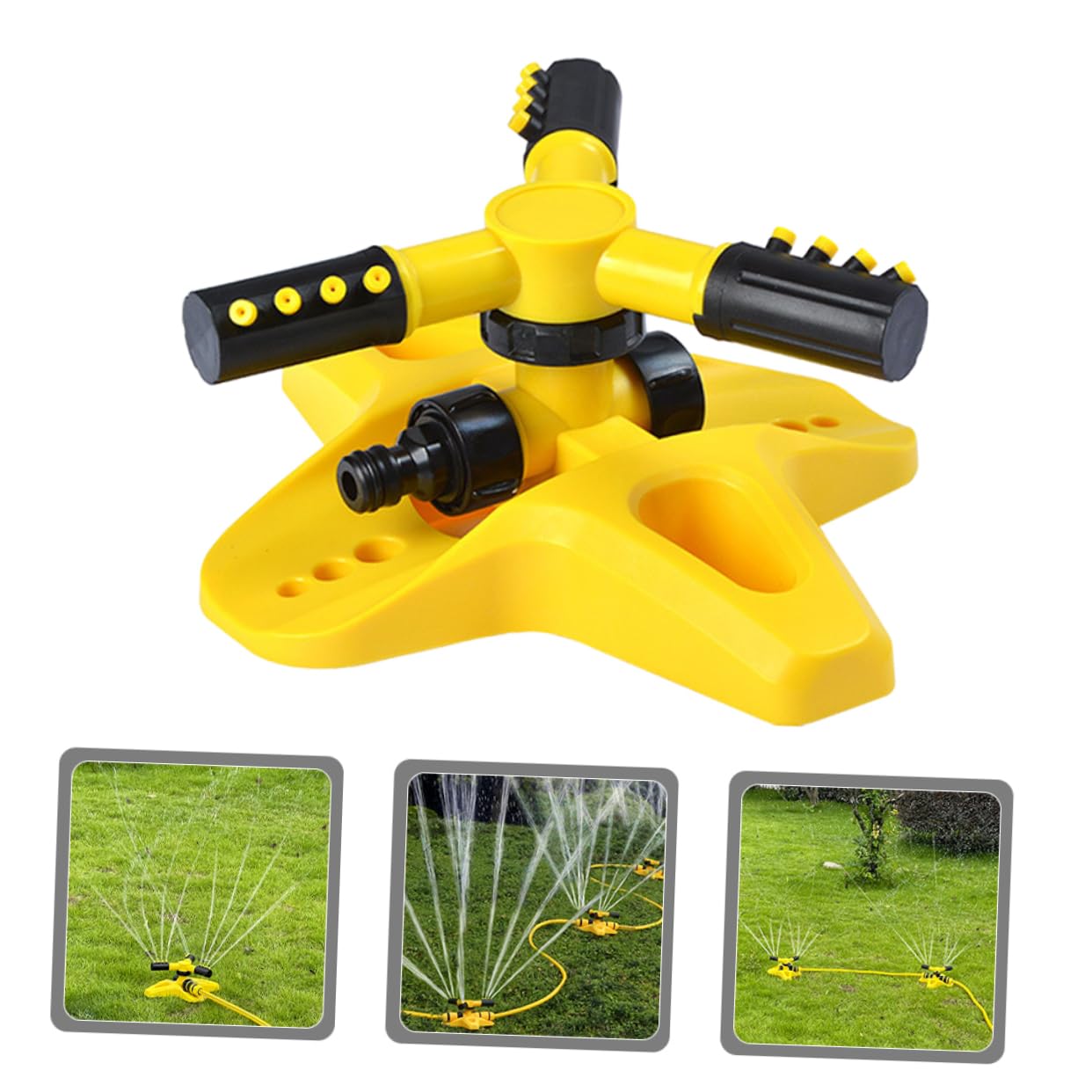 Abaodam Lot De 3 Pulvérisateurs d'eau Rotatifs À 360 Degrés Arroseurs Automatiques pour Pelouse Arrosage De Pelouse Système D'Arrosage De Jardin Arroseur d'eau pour