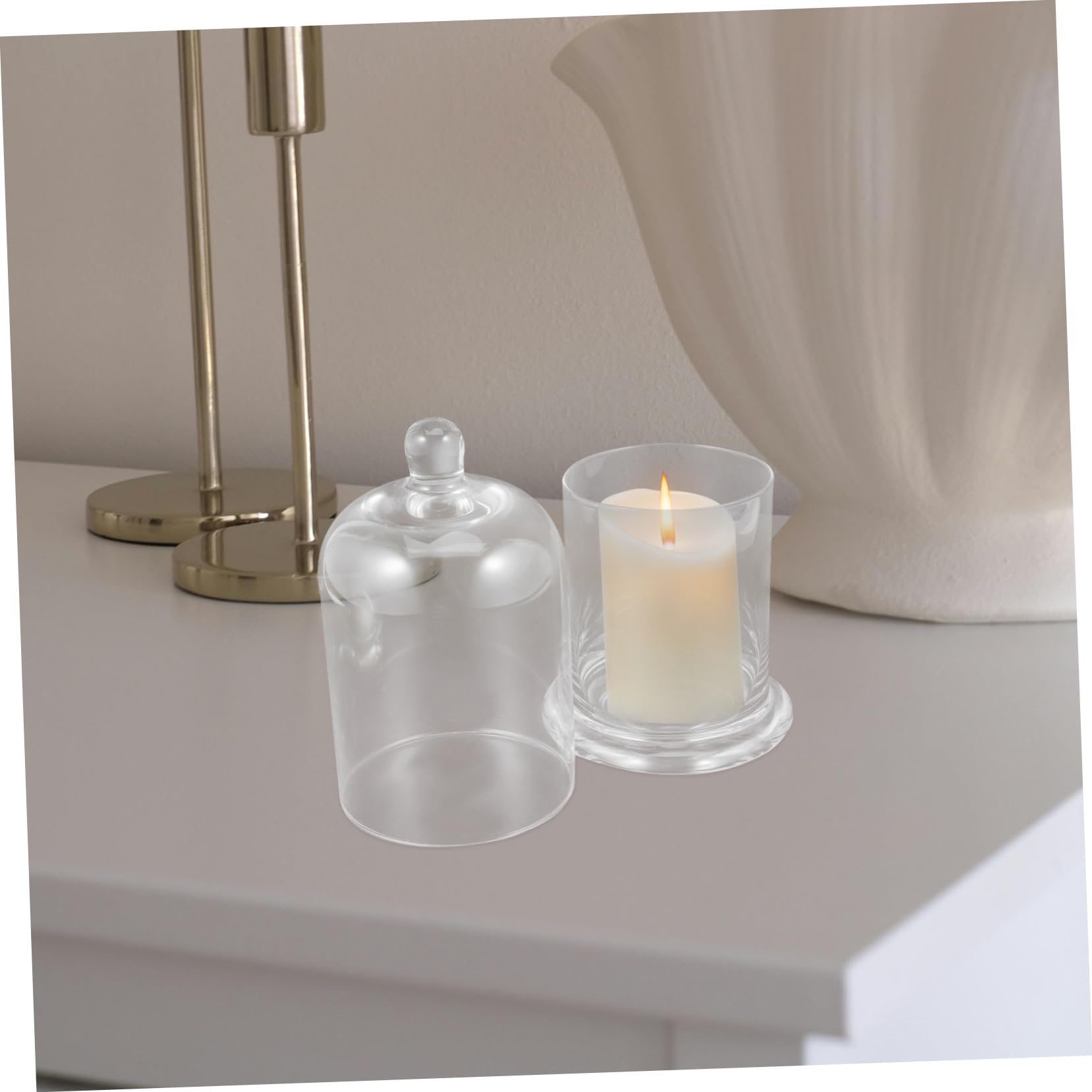 1ensemble Support De Bougie Verre Transparent pour Mariage Décoration Élégante Et Multifonctionnelle pour Créer Une Ambiance Chaleureuse Lors De Réceptions Et Événements