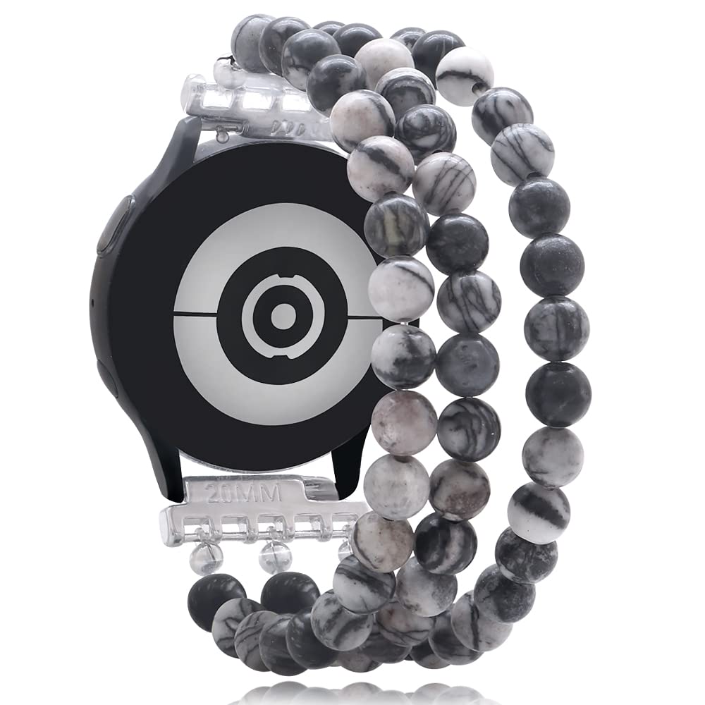 KAI Top Beaded Bracelet Compatible with Samsung Galaxy Watch 7 6 5 4 Band 40mm 44mm/Watch 6 Classic 43mm 47mm/Watch 5 Pro 45mm/Watch 4 Classic/Active