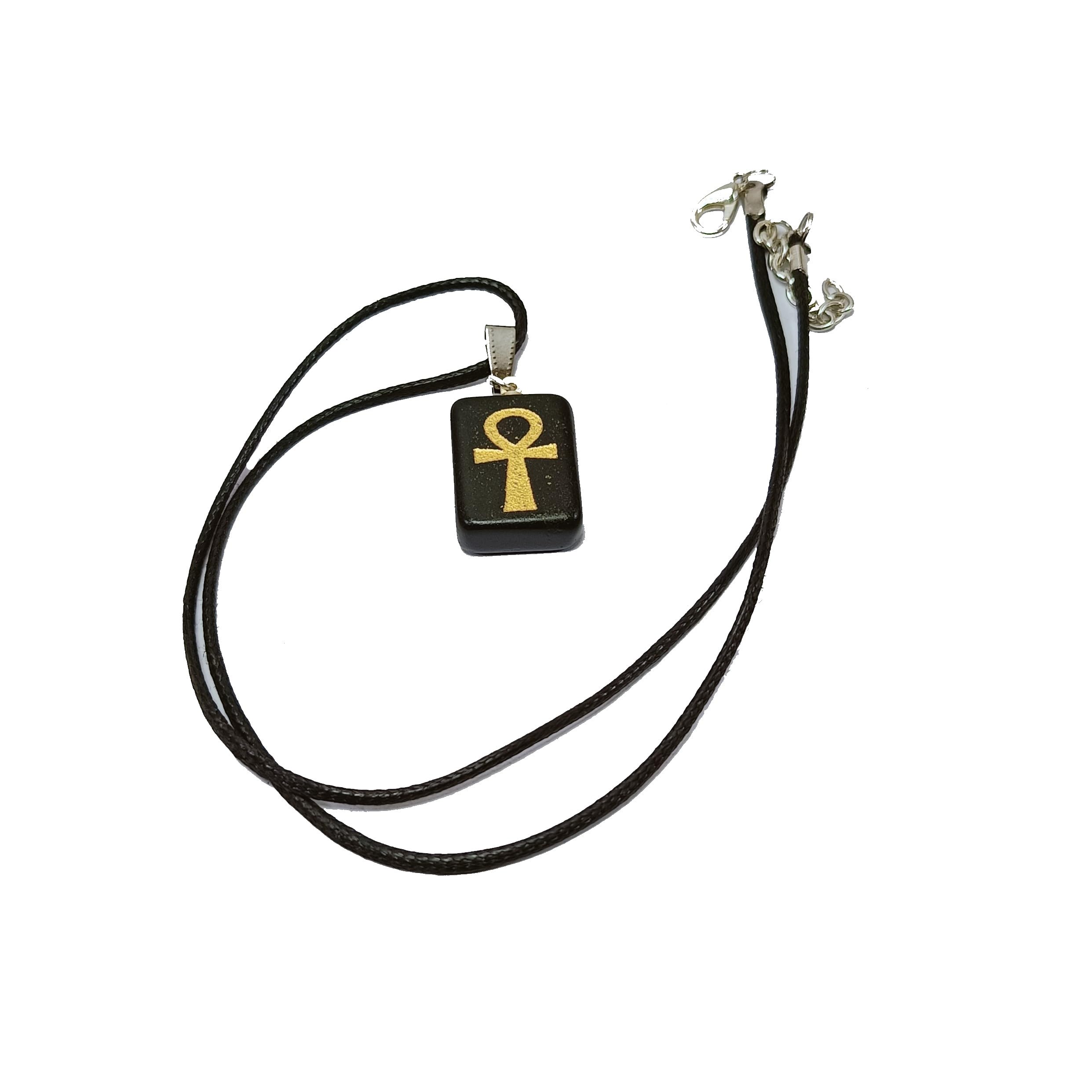Black Tourmuline Reiki Ankh symbol pendant Healing Pendant Healing Crystal-image-33