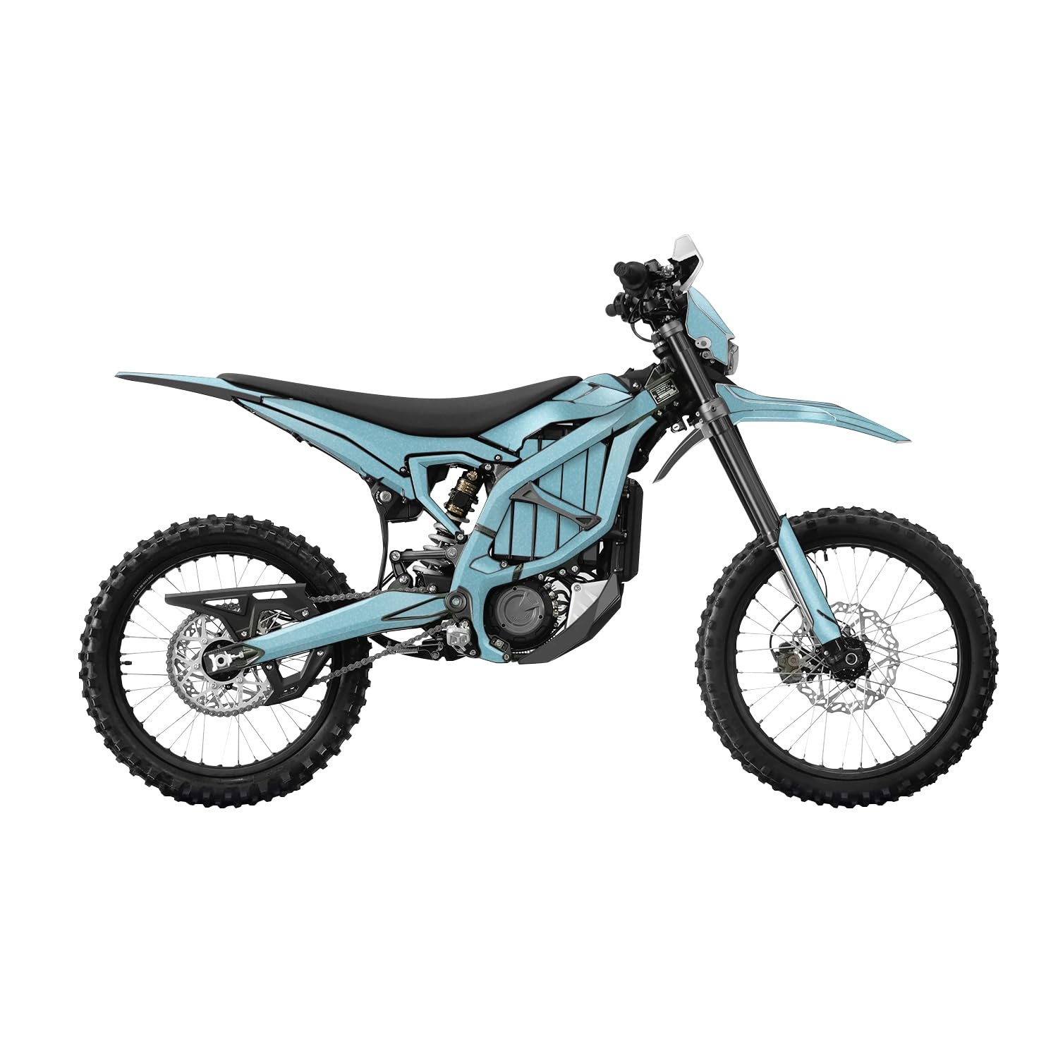 Glossy Glitter Surron Ultra Bee Graphics Kit Wrap - Solid Baby Blue - Sur-Ron Skin - Premium 3M Vinyl Protective Wrap Decal Cover - Easy to Apply | Crafted in The USA by MightySkins