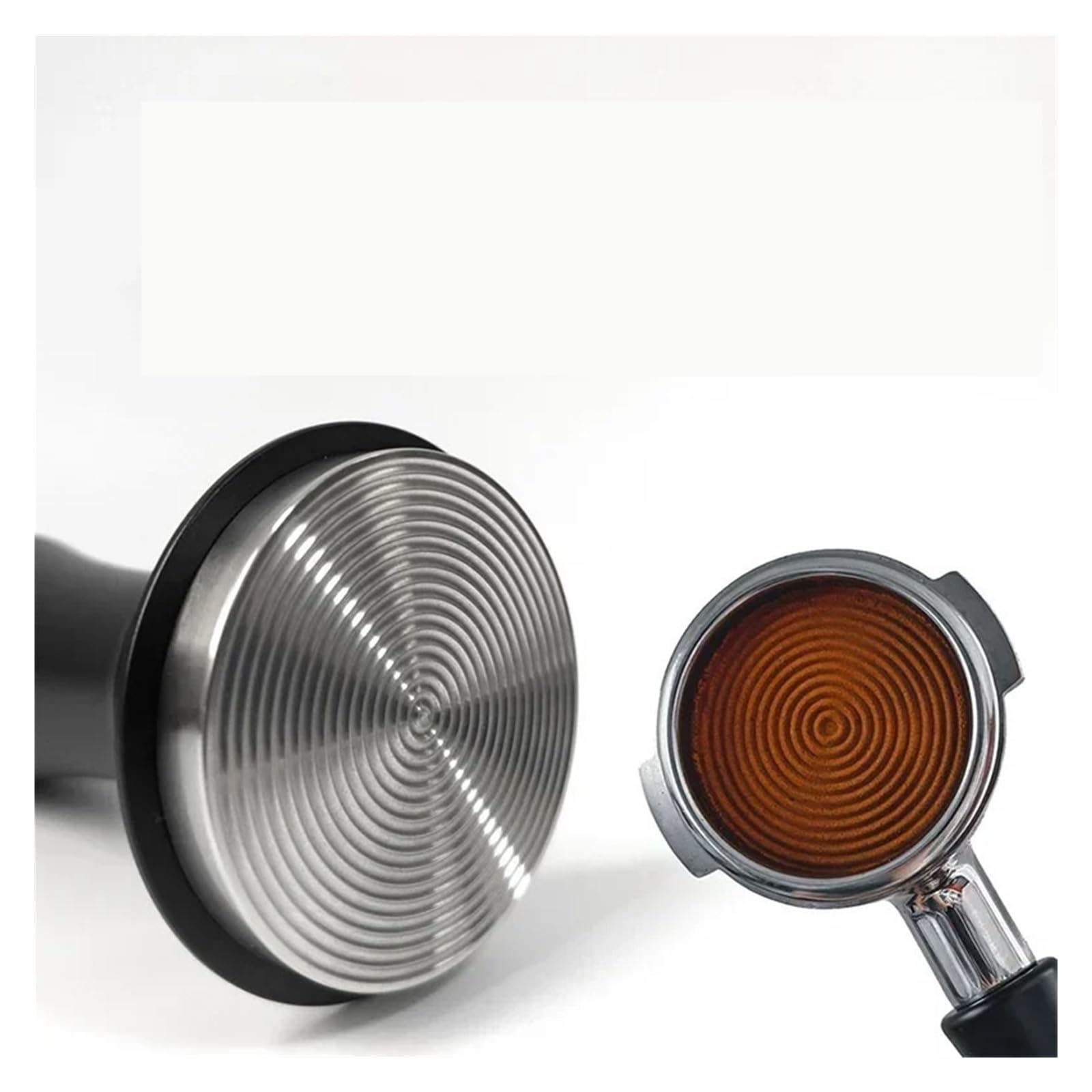 Generico Molla for pressino da caffè 51 mm 53 58 Accessori for pressini e agitatori in acciaio inossidabile(58mm,Wooden-2Pcs)