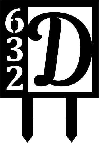 Miniatura 7 de PK Décor Lamp Post Address Accessory, Metal ACM House Street Number Sign, Custom House Number Garden Flag, 14 incn, Realtor House Warming Gift, QUICK