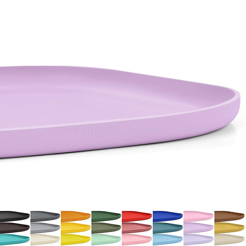 Tapete de alimentação de silicone com borda elevada para cães e gatos SMILOOL Lavender 30,48 x 30,48 cm, 1 unidade