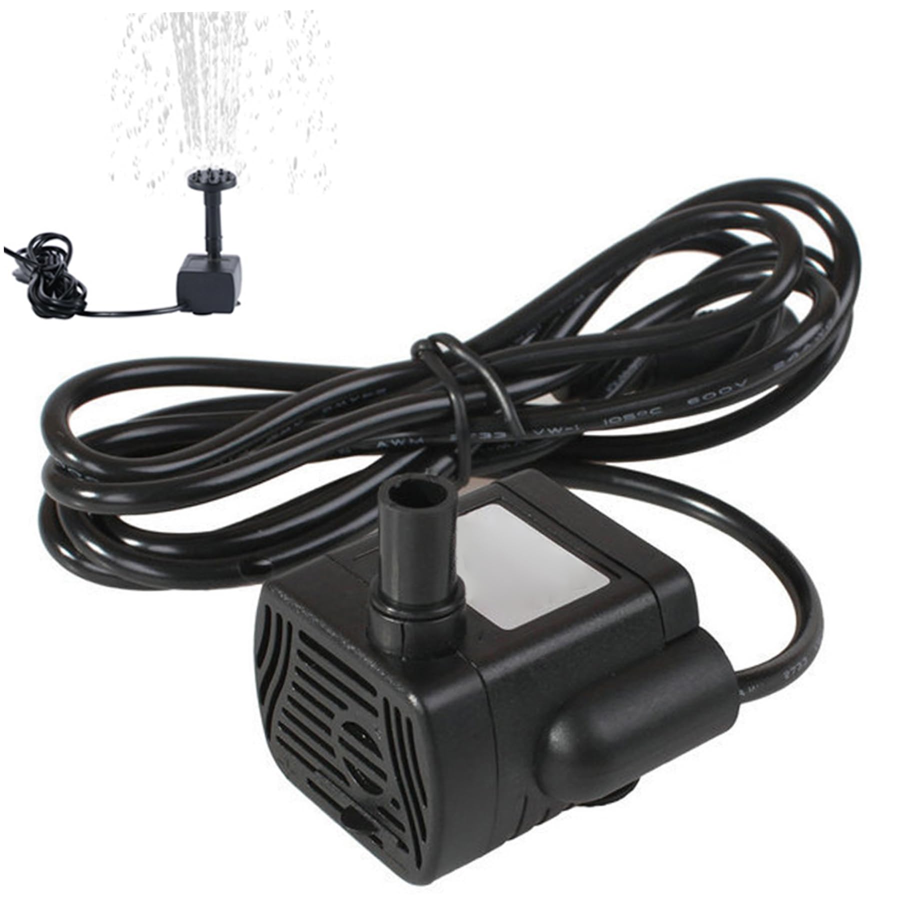 Bombas de agua solares mini para fuentes flotantes y estanques de jardín con cable
