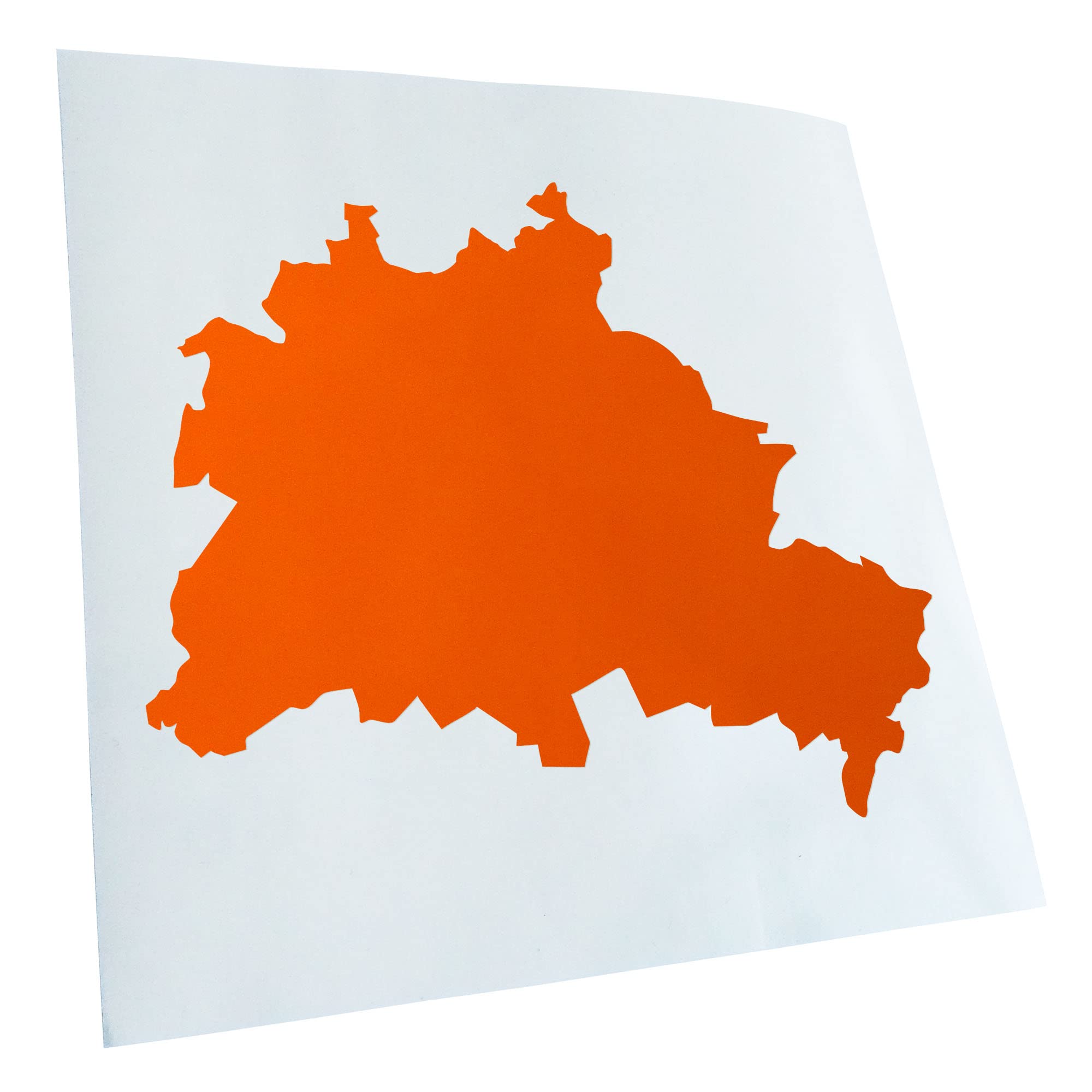 Kiwistar - Car Sticker - Orange - 40 x 33 cm Berlin Germany Silhouette - Rear Window Car Sticker Weatherproof for Car Truck Moped Truck - Sticker Exterior Self-Adhesive Tuning Accessories for Windows