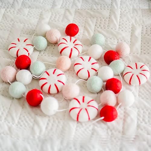 Miniatura 9 de Guirnalda de calabaza de fieltro con hojas de arce, guirnalda de fieltro de otoño de 78 pulgadas, guirnalda de pompones de otoño para manto, Acción