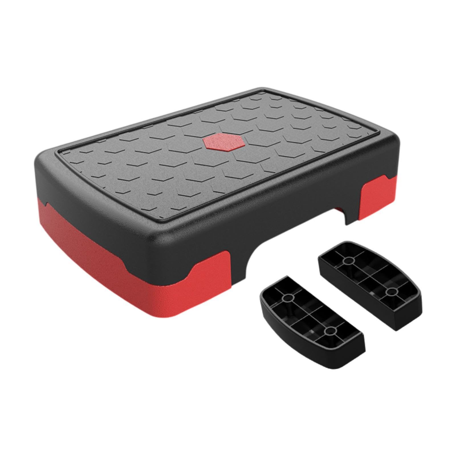 ATORSE Aerobic Stepper Multifunctional Exercise Step Platform for Home Gym Strength Red Black with Riser-image-19