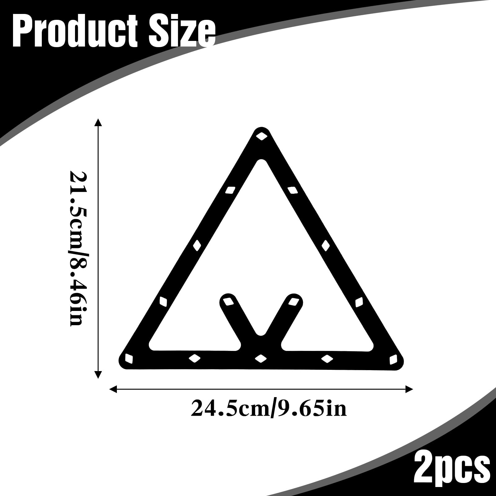 Yuanchu Set triangolo da biliardo, 6 pezzi, Magic Billiard, rack da biliardo, supporto a sfera da biliardo, per 8 palline, 9 palloni e 10 palline, accessori per la casa e le Pr