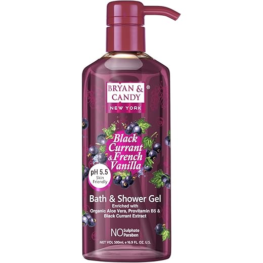 Bryan Candy Black Currant Shower Gel - Moisturizing 500ml
