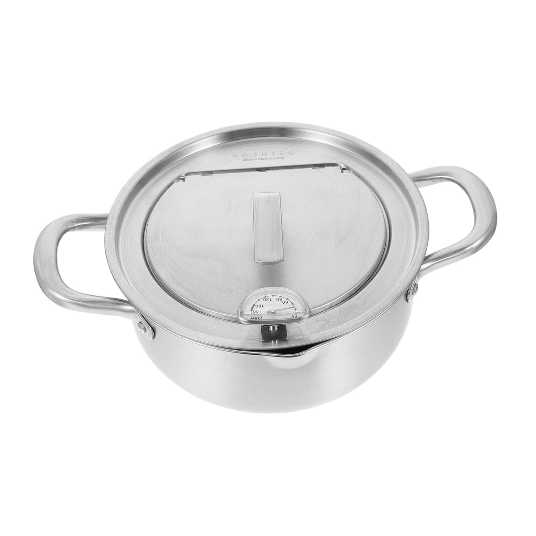 SHOWERORO Deep Fryer Pan with Temperature Control Steel Deep Fryer Pot for Kitchen