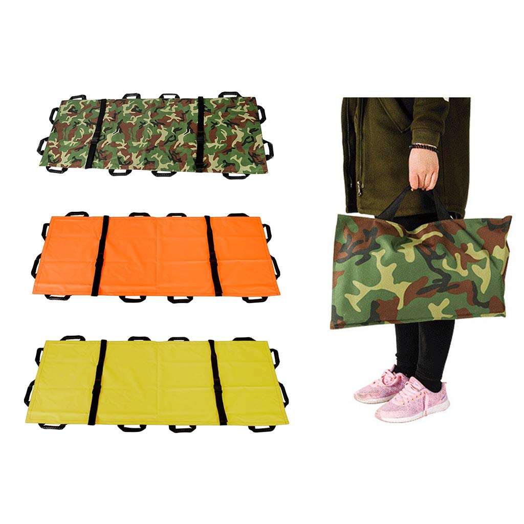 Rettungstrage Krankentrage Tragetuch mit Schnallen für Bergrettung und Ferntransport - Orange, 195 x 70 cm