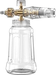 DANCINGBOAR Pressure Washer Foam Cannon, 1/4” Quick Release Adjustable Snow Foam Lance Jet Car Wash Spray Nozzle, 1L Soap Dispenser Bottle Compatible with 1/4'' Quick Connector Pressure Washer Gun