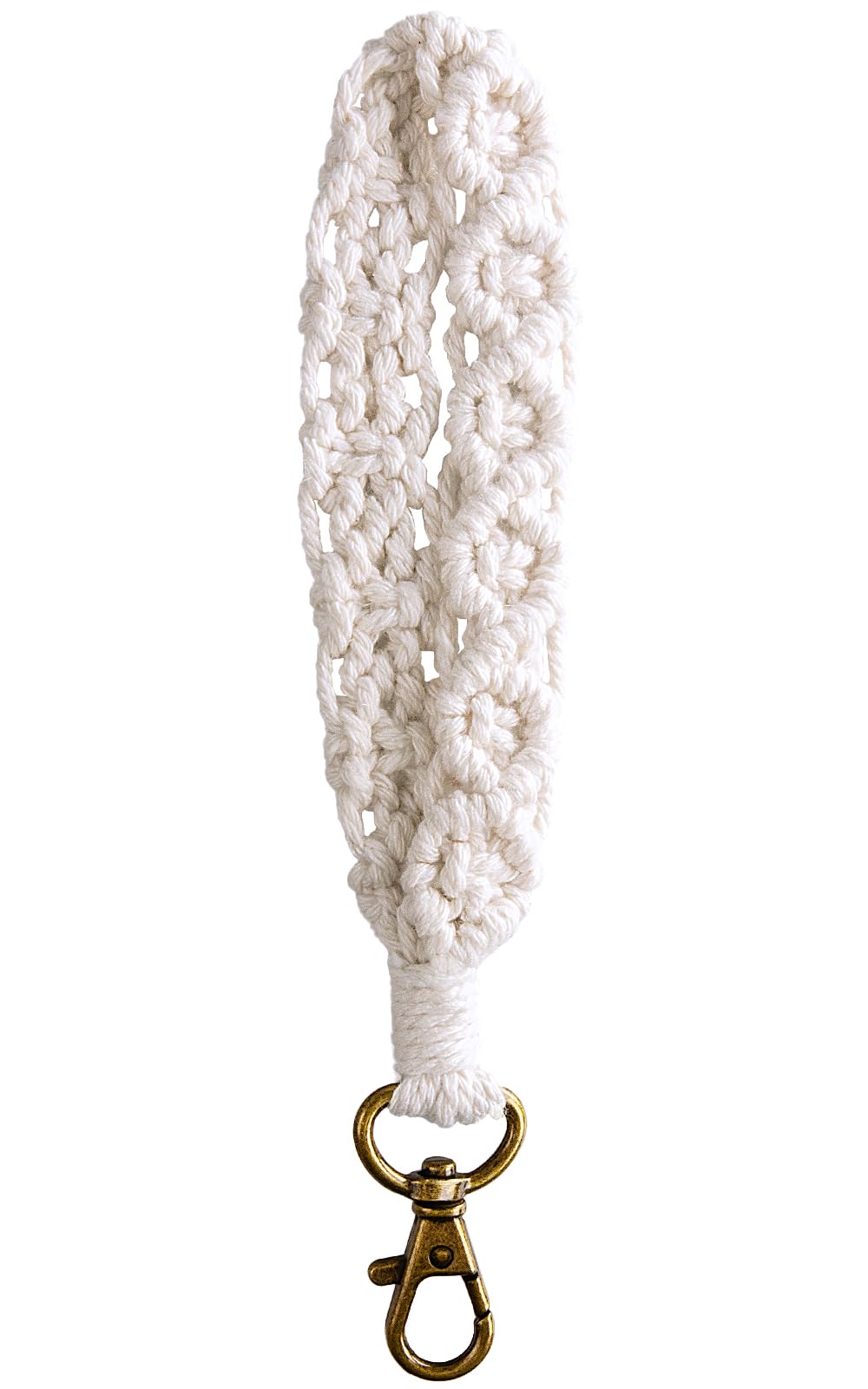 fiezkaa Macrame Wristlet Keychain Handmade Boho Key Wrist Lanyard for Women Girls Key Chain Wristlet Bracelet Simple Style