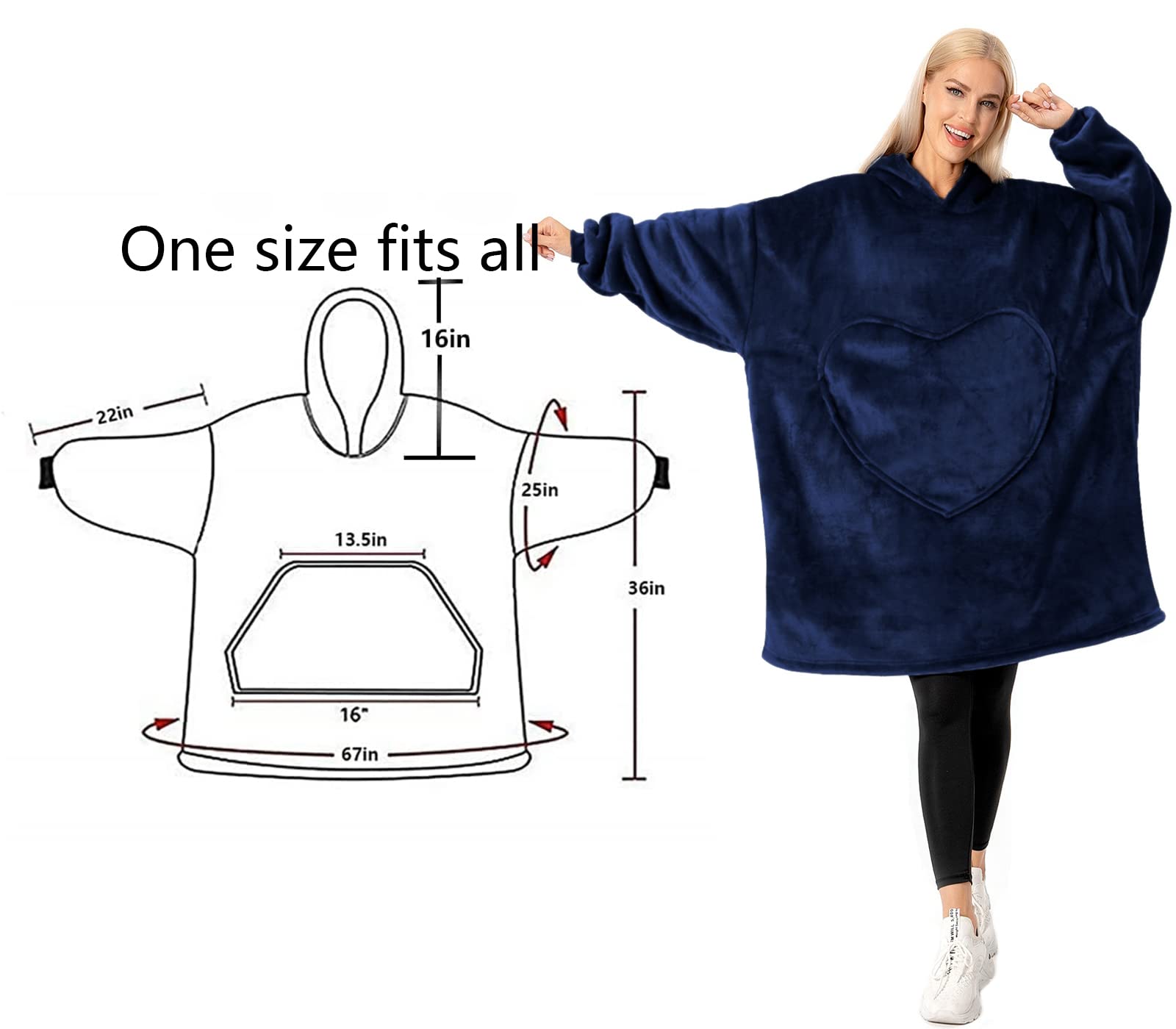 Oversized Hoodie Blanket - Super Soft Sherpa Fleece, Nigeria | Ubuy