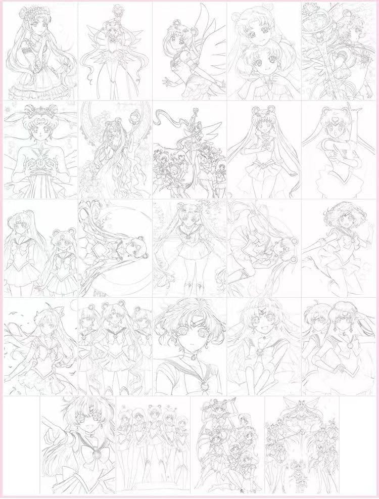 Amazon.co.jp: 美少女戦士セーラームーン 手描き本 ぬりえ帖 塗り絵