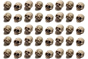 40Pcs Halloween Mini Skull Figurines