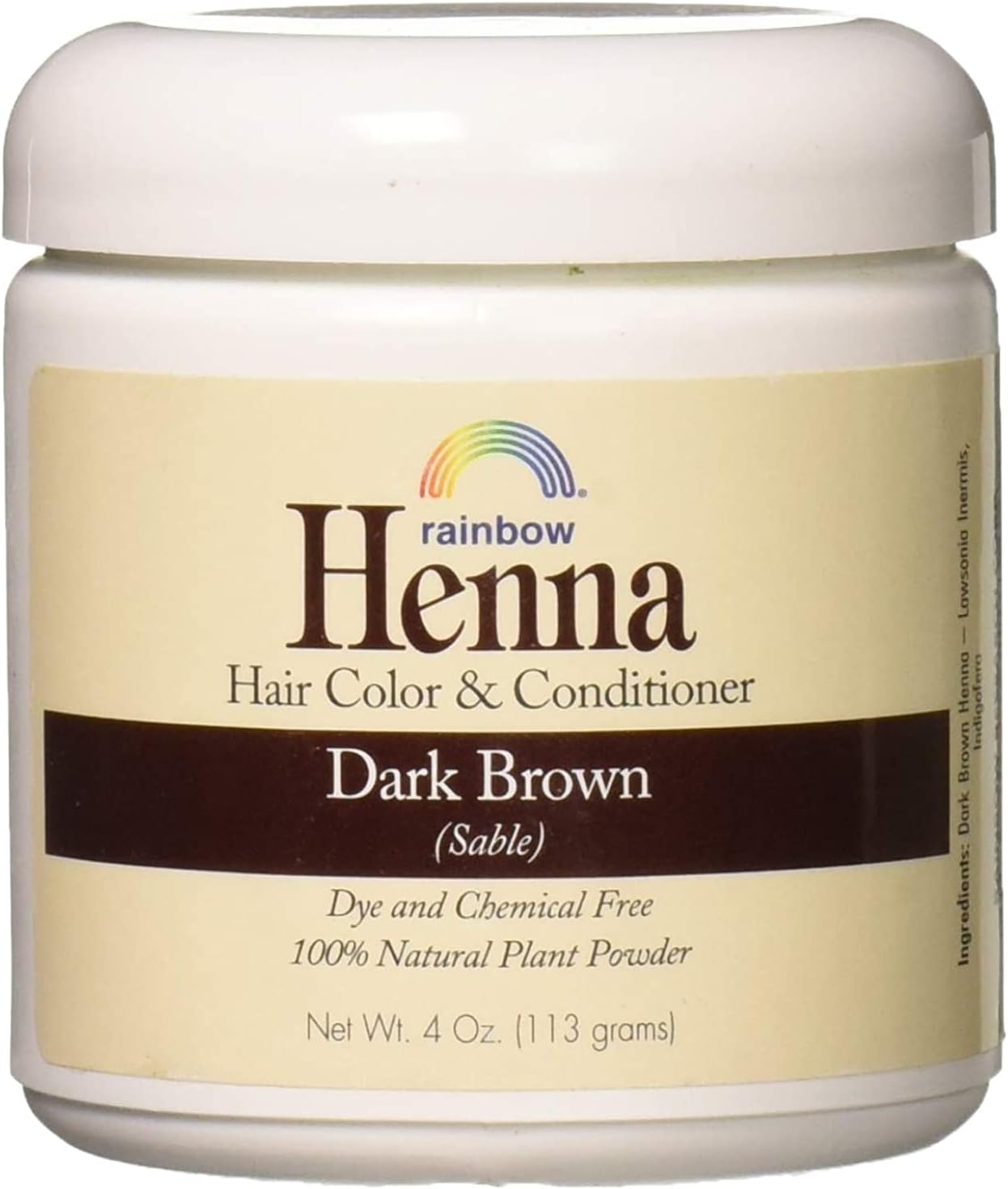 Rainbow Research Henna Hair Color and Conditioner Persian Dark Brown Sable - 4 oz
