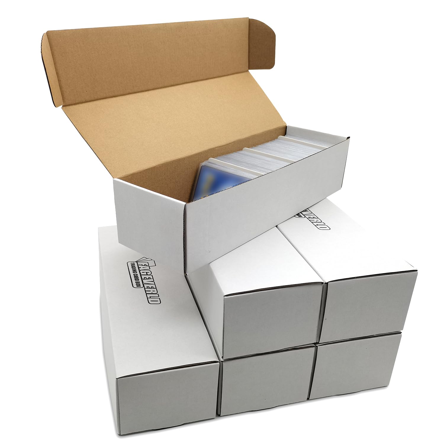 Fageverld Trading Card Storage Box Mtg Storage Box with Dividers Cardboard Collector Box for TCG Baseball Sports Cards