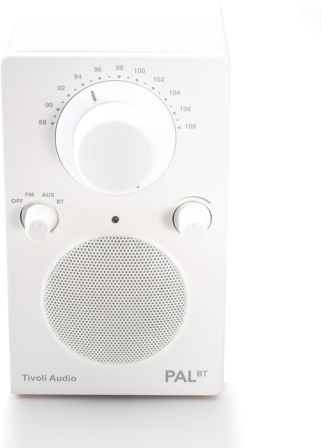 Tivoli Audio PAL BT (Gen 3) radio showing its side profile, possibly indicating the USB-C port location.