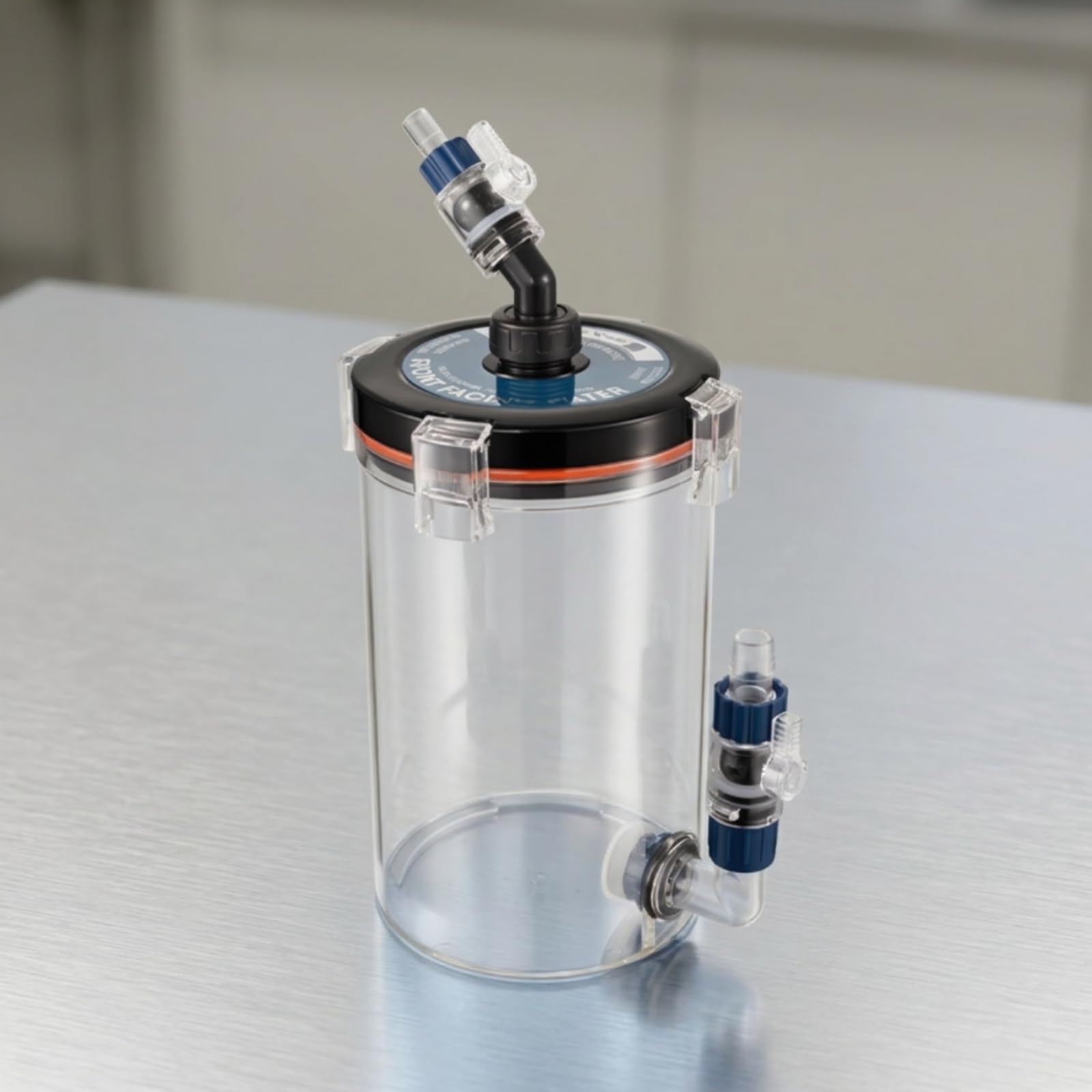 Ronyme Acuario Purification Uni Filtro Canister Prestrainer Depurador Tanque con Esponja Bolas Bio y Varilla Cuerpo Transparente para Ver Residuos sin Abrir, Pre-filtro B-240B/16mm