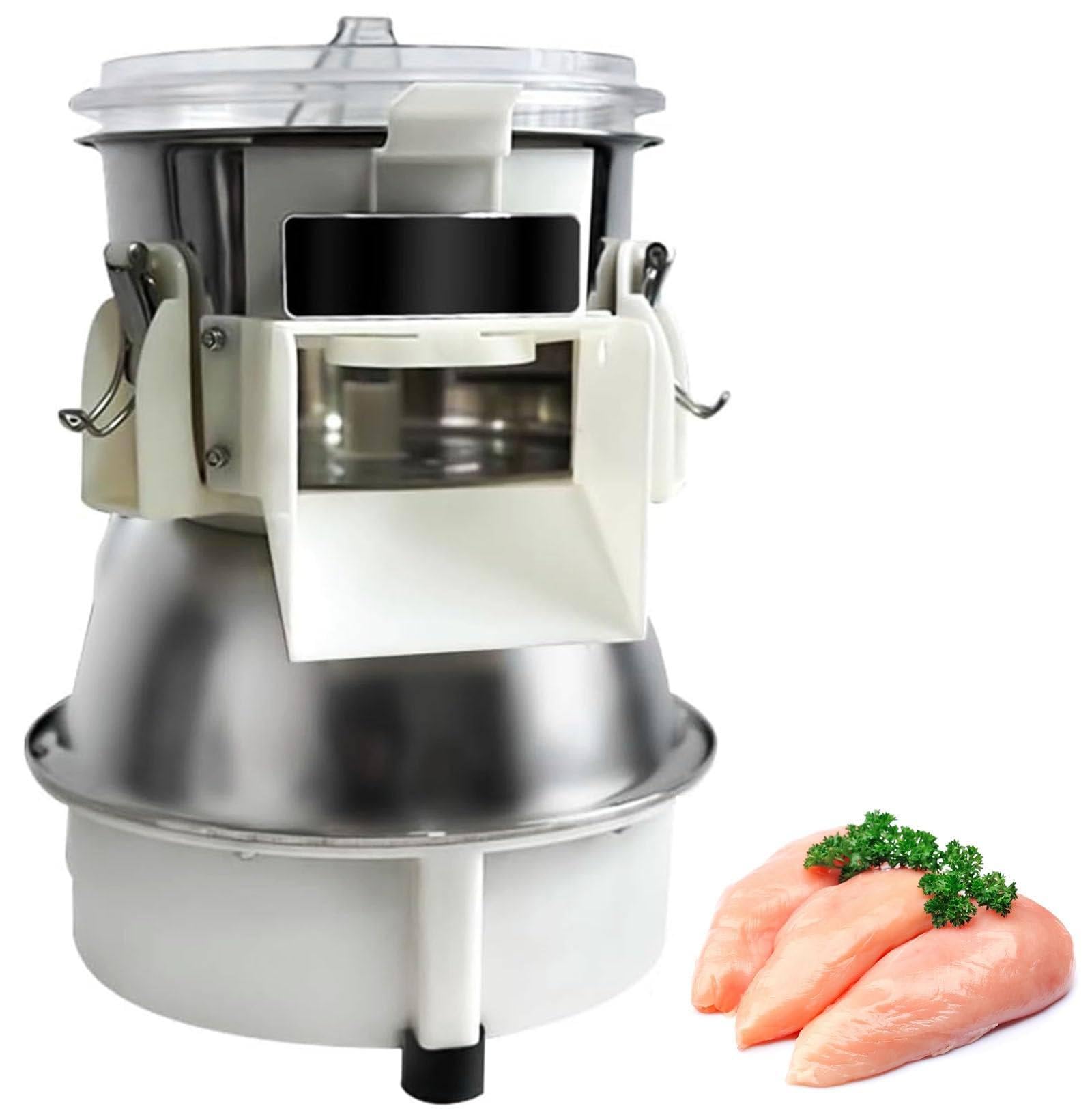WYBYYDS Automatic Chicken Shredder Machine, Chicken Chopper for Pulled Pork, Removable Blade and Transparent Lid Perfect for Restaurants