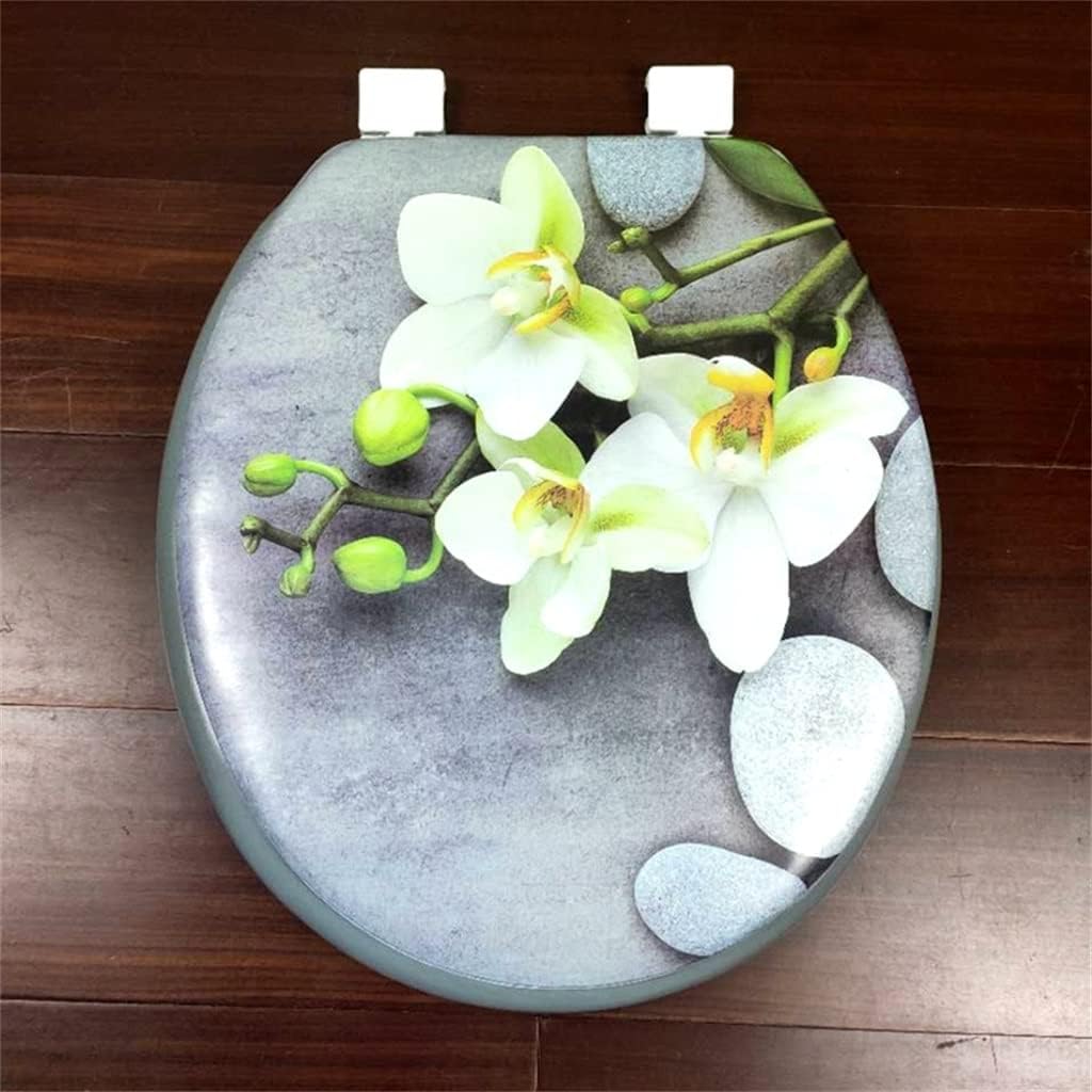 Toilet Seat Cover Set Sponge 17" Lid Pattern Soft Warm