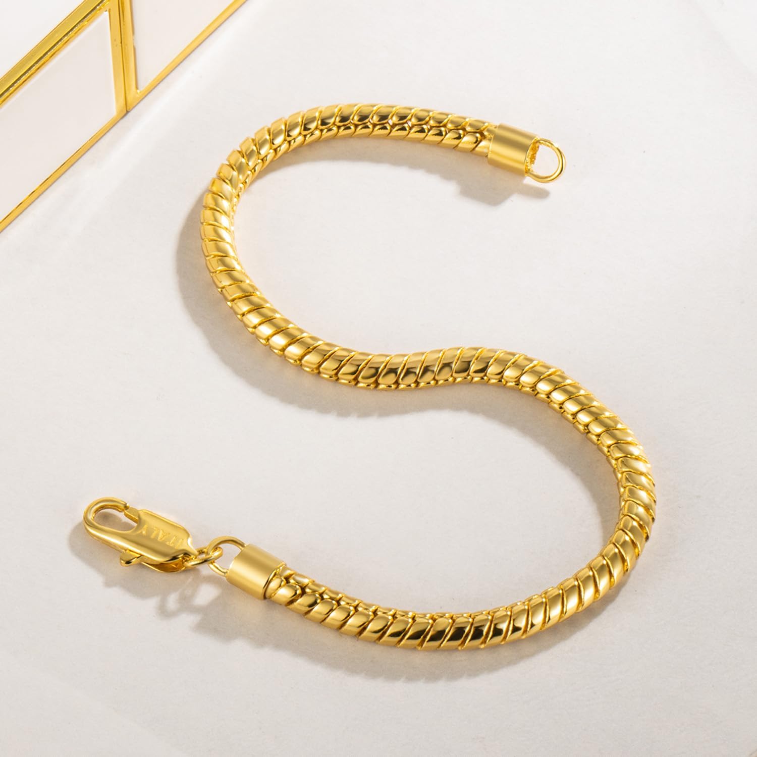 Dankadi Italy Smooth 3MM 4MM Round Snake Chain Bracelet Solid 925 Sterling Silver Men Women 6.3" 6.7" 7" 7.5" 8" 8.5" 9" 9.5" Bangle Charm Jewelry Gift - Image 5