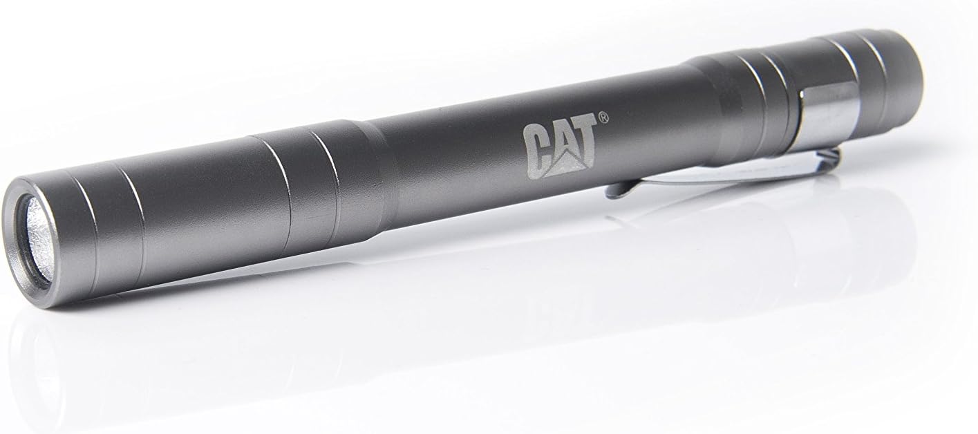 CAT CT2210 Bright Rugged Tactical Pocket Pen Light, Gun Metal, Great for mechanics, nurses, doctors, HVAC, Plumbers, Electricians and outdoors.