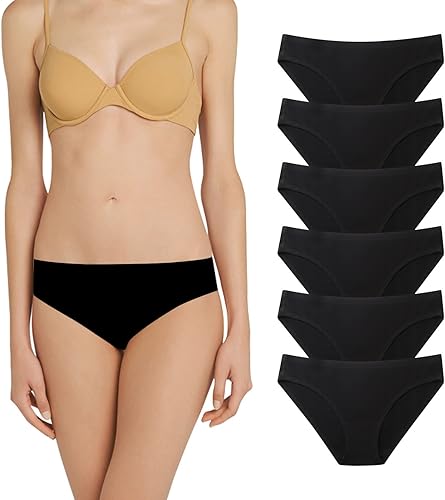 Miniatura 1 de LALESTE Ropa interior de algodón sin costuras para mujer calzones invisibles sin línea de bragas paquete de 6