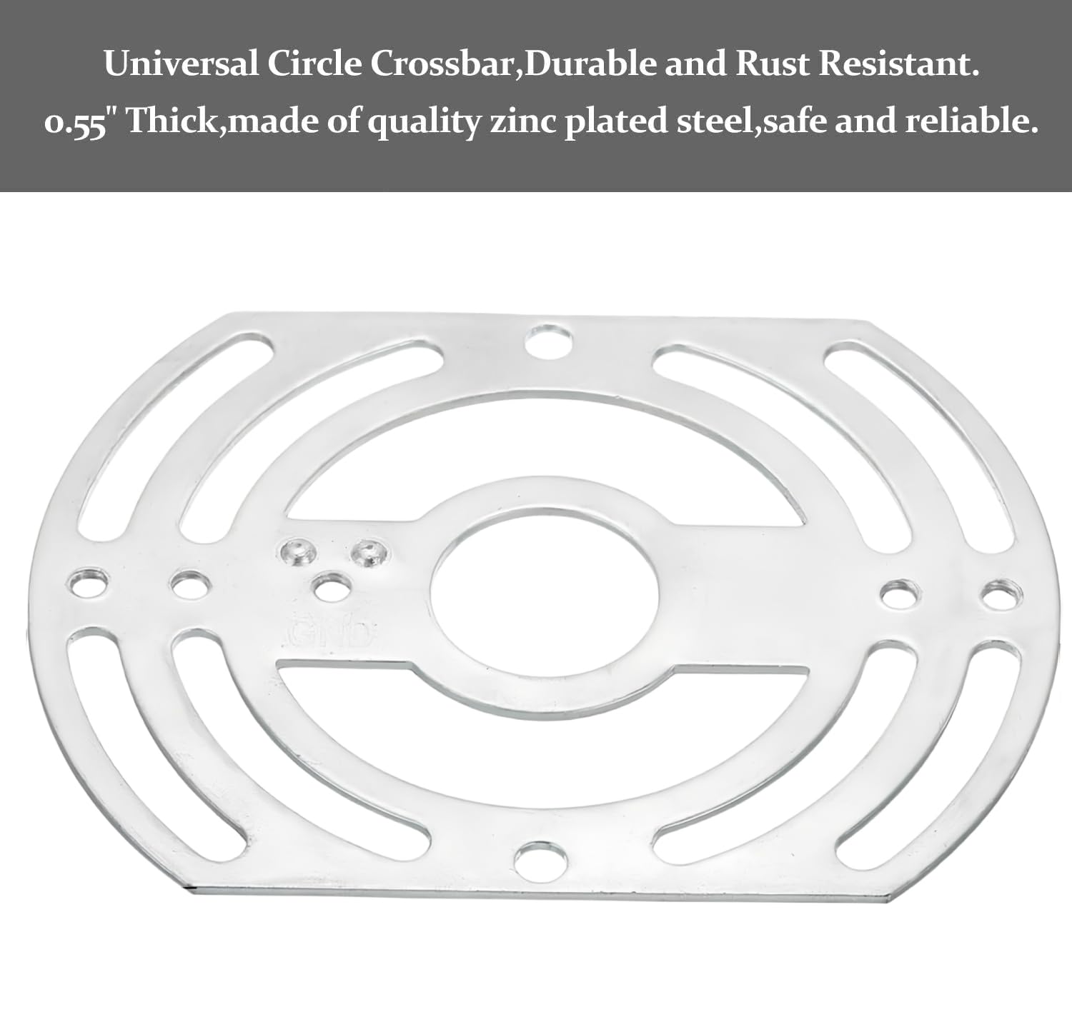 2 Pack Universal Light Fixture Mounting Bracket, 4" Diameter Steel Round Light Crossbar, Wall & Ceiling Mount, Silver — Amazon image 5