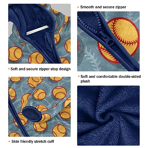 Baseball Boys Fleece Hoody Jacket Zip Up Coat Warm Fall Winter Plush Jacket Long Sleeve Outerwear3